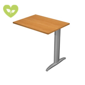 Linea Pronto Ritorno per scrivania operativa, 80 x 60 x 72 cm, Piano Noce Chiaro, Gamba metallica a L Grigio Alluminio Linea Pronto Ritorno per scrivania operativa, 80 x 60 x 72 cm, Piano Noce Chiaro, Gamba metallica a L Grigio Alluminio
