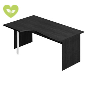 Linea Pronto Scrivania informatica, Piano sinistro, 160 x 80/100 x 72 cm, Piano e Fianchi melaminico Nero Venato Linea Pronto Scrivania informatica, Piano sinistro, 160 x 80/100 x 72 cm, Piano e Fianchi melaminico Nero Venato