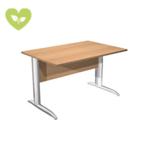 Linea Pronto Scrivania operativa, 120 x 80 x 72 cm, Piano Faggio, Gambe metalliche a L Effetto Cromato Linea Pronto Scrivania operativa, 120 x 80 x 72 cm, Piano Faggio, Gambe metalliche a L Effetto Cromato