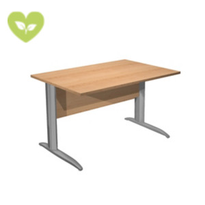 Linea Pronto Scrivania operativa, 120 x 80 x 72 cm, Piano Faggio, Gambe metalliche a L Grigio Alluminio Linea Pronto Scrivania operativa, 120 x 80 x 72 cm, Piano Faggio, Gambe metalliche a L Grigio Alluminio