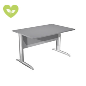 Linea Pronto Scrivania operativa, 120 x 80 x 72 cm, Piano Grigio, Gambe metalliche a L Effetto Cromato Linea Pronto Scrivania operativa, 120 x 80 x 72 cm, Piano Grigio, Gambe metalliche a L Effetto Cromato