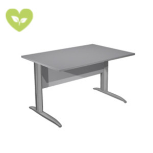 Linea Pronto Scrivania operativa, 120 x 80 x 72 cm, Piano Grigio, Gambe metalliche a L Grigio Alluminio Linea Pronto Scrivania operativa, 120 x 80 x 72 cm, Piano Grigio, Gambe metalliche a L Grigio Alluminio