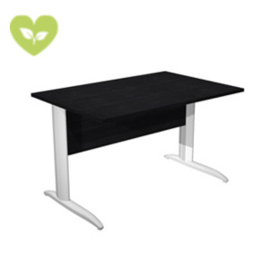 Linea Pronto Scrivania operativa, 120 x 80 x 72 cm, Piano Nero Venato, Gambe metalliche a L Bianco Opaco Linea Pronto Scrivania operativa, 120 x 80 x 72 cm, Piano Nero Venato, Gambe metalliche a L Bianco Opaco