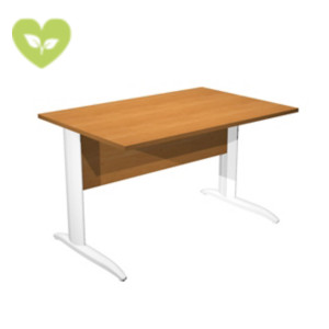 Linea Pronto Scrivania operativa, 120 x 80 x 72 cm, Piano Noce chiaro, Gambe metalliche a L Bianco Opaco Linea Pronto Scrivania operativa, 120 x 80 x 72 cm, Piano Noce chiaro, Gambe metalliche a L Bianco Opaco