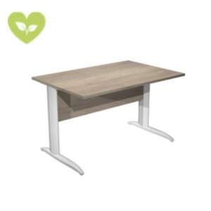 Linea Pronto Scrivania operativa, 120 x 80 x 72 cm, Piano Rovere Canadian, Gambe metalliche a L Bianco Opaco Linea Pronto Scrivania operativa, 120 x 80 x 72 cm, Piano Rovere Canadian, Gambe metalliche a L Bianco Opaco