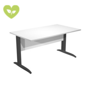 Linea Pronto Scrivania operativa, 140 x 80 x 72 cm, Piano Bianco, Gambe metalliche a L Antracite Opaco Linea Pronto Scrivania operativa, 140 x 80 x 72 cm, Piano Bianco, Gambe metalliche a L Antracite Opaco