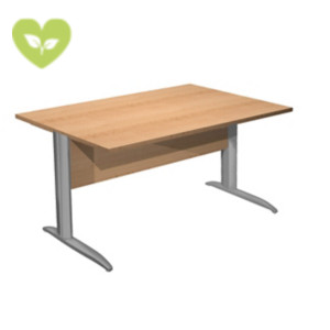 Linea Pronto Scrivania operativa, 140 x 80 x 72 cm, Piano Faggio, Gambe metalliche a L Grigio Alluminio Linea Pronto Scrivania operativa, 140 x 80 x 72 cm, Piano Faggio, Gambe metalliche a L Grigio Alluminio