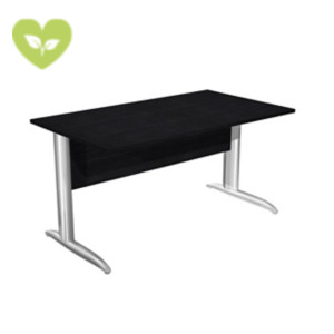 Linea Pronto Scrivania operativa, 140 x 80 x 72 cm, Piano Nero Venato, Gambe metalliche a L Effetto Cromato Linea Pronto Scrivania operativa, 140 x 80 x 72 cm, Piano Nero Venato, Gambe metalliche a L Effetto Cromato