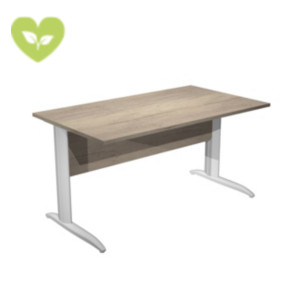 Linea Pronto Scrivania operativa, 140 x 80 x 72 cm, Piano Rovere Canadian, Gambe metalliche a L Bianco Opaco Linea Pronto Scrivania operativa, 140 x 80 x 72 cm, Piano Rovere Canadian, Gambe metalliche a L Bianco Opaco
