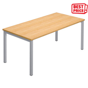 Linea Pronto Scrivania operativa, 160 x 80 x 72,5 cm, Piano Faggio, Gambe metalliche Tech Grigio Linea Pronto Scrivania operativa, 160 x 80 x 72,5 cm, Piano Faggio, Gambe metalliche Tech Grigio