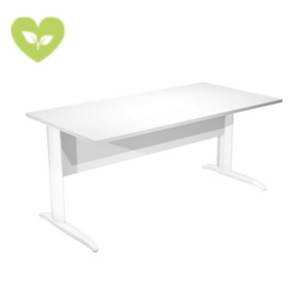Linea Pronto Scrivania operativa, 160 x 80 x 72 cm, Piano Bianco, Gambe metalliche a L Bianco Opaco Linea Pronto Scrivania operativa, 160 x 80 x 72 cm, Piano Bianco, Gambe metalliche a L Bianco Opaco