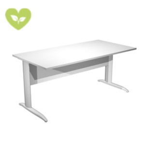 Linea Pronto Scrivania operativa, 160 x 80 x 72 cm, Piano Bianco, Gambe metalliche a L Grigio Alluminio Linea Pronto Scrivania operativa, 160 x 80 x 72 cm, Piano Bianco, Gambe metalliche a L Grigio Alluminio