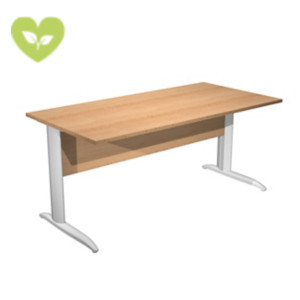 Linea Pronto Scrivania operativa, 160 x 80 x 72 cm, Piano Faggio, Gambe metalliche a L Grigio Alluminio Linea Pronto Scrivania operativa, 160 x 80 x 72 cm, Piano Faggio, Gambe metalliche a L Grigio Alluminio