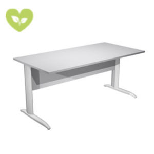 Linea Pronto Scrivania operativa, 160 x 80 x 72 cm, Piano Grigio, Gambe metalliche a L Grigio Alluminio Linea Pronto Scrivania operativa, 160 x 80 x 72 cm, Piano Grigio, Gambe metalliche a L Grigio Alluminio