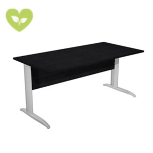 Linea Pronto Scrivania operativa, 160 x 80 x 72 cm, Piano Nero Venato, Gambe metalliche a L Effetto Cromato Linea Pronto Scrivania operativa, 160 x 80 x 72 cm, Piano Nero Venato, Gambe metalliche a L Effetto Cromato