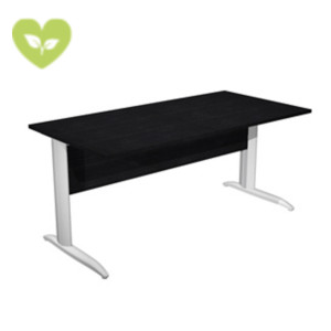 Linea Pronto Scrivania operativa, 160 x 80 x 72 cm, Piano Nero Venato, Gambe metalliche a L Grigio Alluminio Linea Pronto Scrivania operativa, 160 x 80 x 72 cm, Piano Nero Venato, Gambe metalliche a L Grigio Alluminio