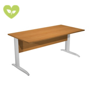 Linea Pronto Scrivania operativa, 160 x 80 x 72 cm, Piano Noce Chiaro, Gambe metalliche a L Effetto Cromato Linea Pronto Scrivania operativa, 160 x 80 x 72 cm, Piano Noce Chiaro, Gambe metalliche a L Effetto Cromato
