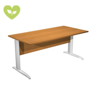 Linea Pronto Scrivania operativa, 160 x 80 x 72 cm, Piano Noce Chiaro, Gambe metalliche a L Grigio Alluminio Linea Pronto Scrivania operativa, 160 x 80 x 72 cm, Piano Noce Chiaro, Gambe metalliche a L Grigio Alluminio