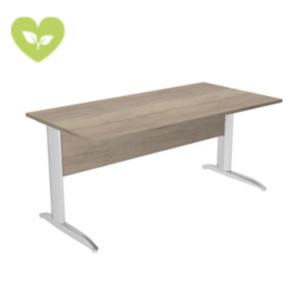 Linea Pronto Scrivania operativa, 160 x 80 x 72 cm, Piano Rovere Canadian, Gambe metalliche a L Effetto Cromato Linea Pronto Scrivania operativa, 160 x 80 x 72 cm, Piano Rovere Canadian, Gambe metalliche a L Effetto Cromato