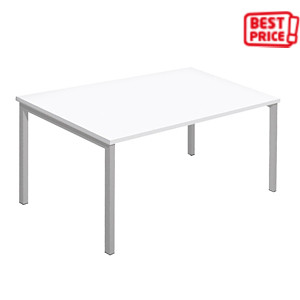 Linea Pronto Scrivania operativa, 180 x 80 x 72,5 cm, Piano Bianco, Gambe metalliche Tech Grigio Linea Pronto Scrivania operativa, 180 x 80 x 72,5 cm, Piano Bianco, Gambe metalliche Tech Grigio