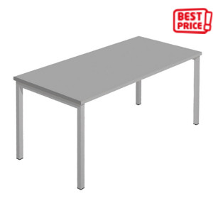 Linea Pronto Scrivania operativa, 180 x 80 x 72,5 cm, Piano Grigio, Gambe metalliche Tech Grigio Linea Pronto Scrivania operativa, 180 x 80 x 72,5 cm, Piano Grigio, Gambe metalliche Tech Grigio