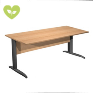 Linea Pronto Scrivania operativa, 180 x 80 x 72 cm, Piano Faggio, Gambe metalliche a L Antracite Opaco Linea Pronto Scrivania operativa, 180 x 80 x 72 cm, Piano Faggio, Gambe metalliche a L Antracite Opaco