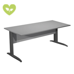 Linea Pronto Scrivania operativa, 180 x 80 x 72 cm, Piano Grigio, Gambe metalliche a L Antracite Opaco Linea Pronto Scrivania operativa, 180 x 80 x 72 cm, Piano Grigio, Gambe metalliche a L Antracite Opaco