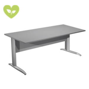 Linea Pronto Scrivania operativa, 180 x 80 x 72 cm, Piano Grigio, Gambe metalliche a L Grigio Alluminio Linea Pronto Scrivania operativa, 180 x 80 x 72 cm, Piano Grigio, Gambe metalliche a L Grigio Alluminio