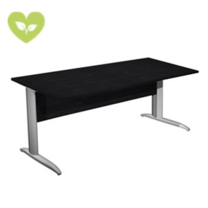 Linea Pronto Scrivania operativa, 180 x 80 x 72 cm, Piano Nero Venato, Gambe metalliche a L Grigio Alluminio Linea Pronto Scrivania operativa, 180 x 80 x 72 cm, Piano Nero Venato, Gambe metalliche a L Grigio Alluminio