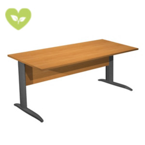 Linea Pronto Scrivania operativa, 180 x 80 x 72 cm, Piano Noce Chiaro, Gambe metalliche a L Antracite Opaco Linea Pronto Scrivania operativa, 180 x 80 x 72 cm, Piano Noce Chiaro, Gambe metalliche a L Antracite Opaco