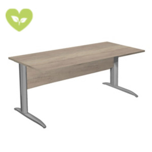 Linea Pronto Scrivania operativa, 180 x 80 x 72 cm, Piano Rovere Canadian, Gambe metalliche a L Grigio Alluminio Linea Pronto Scrivania operativa, 180 x 80 x 72 cm, Piano Rovere Canadian, Gambe metalliche a L Grigio Alluminio