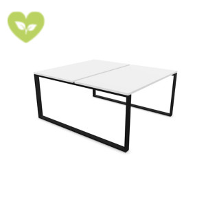 Linea Pure 2 Postazioni contrapposte, 160 x 164 x 75 cm, Piano Bianco, Gambe metalliche Nero Linea Pure 2 Postazioni contrapposte, 160 x 164 x 75 cm, Piano Bianco, Gambe metalliche Nero