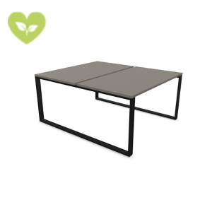 Linea Pure 2 Postazioni contrapposte, 160 x 164 x 75 cm, Piano Tortora, Gambe metalliche Nero Linea Pure 2 Postazioni contrapposte, 160 x 164 x 75 cm, Piano Tortora, Gambe metalliche Nero