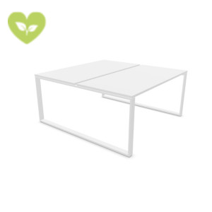 Linea Pure 2 Postazioni contrapposte, 180 x 164 x 75 cm, Piano Bianco, Gambe metalliche Bianco Linea Pure 2 Postazioni contrapposte, 180 x 164 x 75 cm, Piano Bianco, Gambe metalliche Bianco