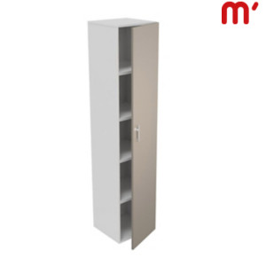 Linea Pure Mobile alto, 1 anta battente a destra, 45 x 45 x 210 cm, Struttura Bianco, Anta Tortora Linea Pure Mobile alto, 1 anta battente a destra, 45 x 45 x 210 cm, Struttura Bianco, Anta Tortora