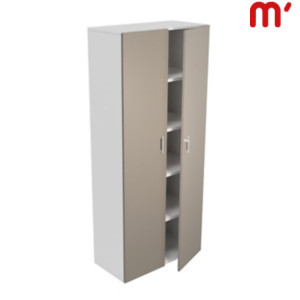 Linea Pure Mobile alto, 2 ante battenti, 90 x 45 x 210 cm, Struttura Bianco, Ante Tortora Linea Pure Mobile alto, 2 ante battenti, 90 x 45 x 210 cm, Struttura Bianco, Ante Tortora