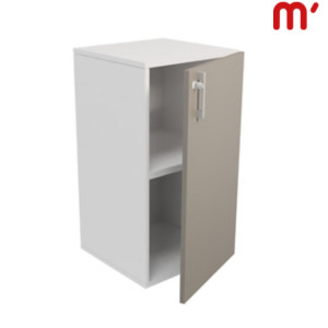 Linea Pure Mobile basso, 1 anta battente a destra, 45 x 45 x 85 cm, Struttura Bianco, Anta Tortora Linea Pure Mobile basso, 1 anta battente a destra, 45 x 45 x 85 cm, Struttura Bianco, Anta Tortora