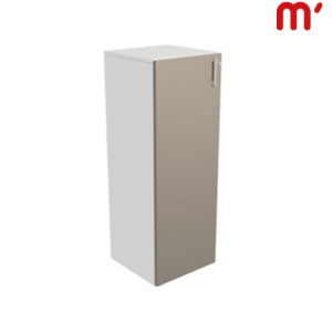 Linea Pure Mobile medio, 1 anta battente a sinistra, 45 x 45 x 127 cm, Struttura Bianco, Anta Tortora Linea Pure Mobile medio, 1 anta battente a sinistra, 45 x 45 x 127 cm, Struttura Bianco, Anta Tortora