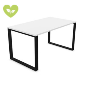 Linea Pure Scrivania operativa, 160 x 80 x 75 cm, Piano Bianco, Gambe metalliche Nero Linea Pure Scrivania operativa, 160 x 80 x 75 cm, Piano Bianco, Gambe metalliche Nero