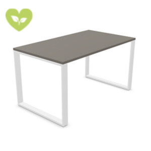 Linea Pure Scrivania operativa, 160 x 80 x 75 cm, Piano Tortora, Gambe metalliche Bianco Linea Pure Scrivania operativa, 160 x 80 x 75 cm, Piano Tortora, Gambe metalliche Bianco