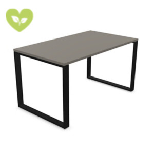 Linea Pure Scrivania operativa, 160 x 80 x 75 cm, Piano Tortora, Gambe metalliche Nero Linea Pure Scrivania operativa, 160 x 80 x 75 cm, Piano Tortora, Gambe metalliche Nero