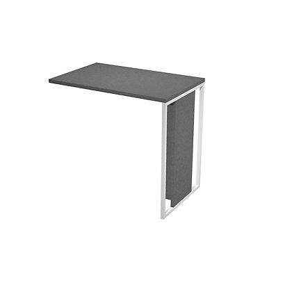 Linea Square Allungo per scrivania con gambe metalliche, 80 x 50 x