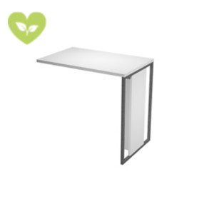Linea Square Allungo per scrivania operativa, 80 x 50 x 74,4 cm, Piano Bianco, Gamba melaminico/metallo Antracite Opaco Linea Square Allungo per scrivania operativa, 80 x 50 x 74,4 cm, Piano Bianco, Gamba melaminico/metallo Antracite Opaco