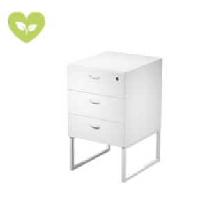 Linea Square Cassettiera 3 cassetti, 41,5 x 50 x 72,2 cm, Cassettiera Bianca, Gambe metalliche Bianca Linea Square Cassettiera 3 cassetti, 41,5 x 50 x 72,2 cm, Cassettiera Bianca, Gambe metalliche Bianca