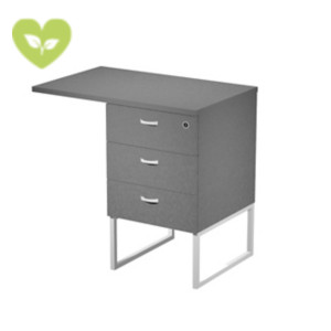 Linea Square Cassettiera con top, 3 cassetti, 80 x 50 x 74,4 cm, Cassettiera Antracite, Gambe metalliche Bianca Linea Square Cassettiera con top, 3 cassetti, 80 x 50 x 74,4 cm, Cassettiera Antracite, Gambe metalliche Bianca