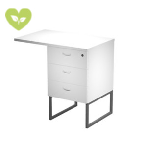 Linea Square Cassettiera con top, 3 cassetti, 80 x 50 x 74,4 cm, Cassettiera Bianca, Gambe metalliche Antracite Opaco Linea Square Cassettiera con top, 3 cassetti, 80 x 50 x 74,4 cm, Cassettiera Bianca, Gambe metalliche Antracite Opaco
