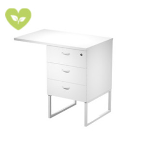 Linea Square Cassettiera con top, 3 cassetti, 80 x 50 x 74,4 cm, Cassettiera Bianca, Gambe metalliche Bianco Linea Square Cassettiera con top, 3 cassetti, 80 x 50 x 74,4 cm, Cassettiera Bianca, Gambe metalliche Bianco