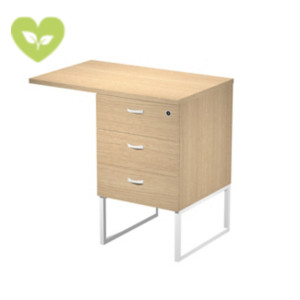 Linea Square Cassettiera con top, 3 cassetti, 80 x 50 x 74,4 cm, Cassettiera Rovere, Gambe metalliche Bianca Linea Square Cassettiera con top, 3 cassetti, 80 x 50 x 74,4 cm, Cassettiera Rovere, Gambe metalliche Bianca