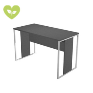 Linea Square Scrivania operativa, 120 x 80 x 74,4 cm, Piano Antracite, Gambe melaminico/metallo Bianco Linea Square Scrivania operativa, 120 x 80 x 74,4 cm, Piano Antracite, Gambe melaminico/metallo Bianco