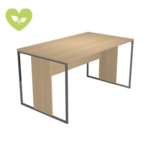 Linea Square Scrivania operativa, 140 x 80 x 74,4 cm, Piano Rovere, Gambe melaminico/metallo Antracite Opaco Linea Square Scrivania operativa, 140 x 80 x 74,4 cm, Piano Rovere, Gambe melaminico/metallo Antracite Opaco